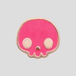 پین فلزی اسکلتی مدل Pink Skull کد Frh161d4