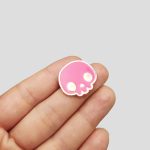 پین فلزی اسکلتی مدل Pink Skull کد Frh161d4 - Image 5