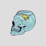 پین فلزی اسکلتی مدل Blue Skull کد Frh161d7