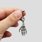 پیرسینگ ناف طرح دست اسکلت کد Bhg-434d2 - Image 2