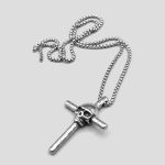 پلاک و گردنبند صلیب اسکلتی مدل Big Skull کد Rza-423d4 - Image 2