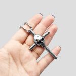پلاک و گردنبند صلیب اسکلتی مدل Big Skull کد Rza-423d4 - Image 3
