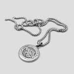 پلاک و گردنبند استیل طرح گرگ وایکینگی کد Njd-423d6 - Image 2