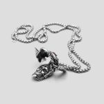 پلاک و گردنبند اسکلتی طرح جمجمه گلادیاتور کد Njd-492d3 - Image 2