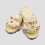 دمپایی اسکلتی مدل Angry Skull رنگ کرم کد Drk-557d2 - Image 3