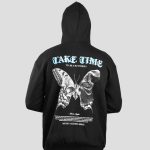 هودی اسکلتی طرح پروانه جادوگر مدل Take Time کد Abl-040d3 - Image 5