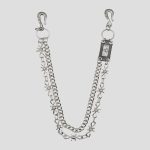 زنجیر شلوار اسکلتی دو رشته طرح سیم خاردار مدل Black Label کد Frh-108d6