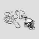 پلاک و گردنبند جمجمه مدل Snake کد Njd-435d5 - Image 2