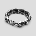 دستبند اسکلتی استیل مدل White Gems کد Njd-744d3 - Image 6