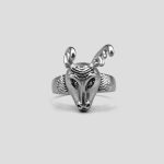 انگشتر استیل طرح گوزن مدل Gem eyes کد Vns657 - Image 2