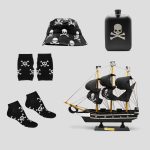 پکیج اسکلتی طرح دزدان دریایی مدل Pirate کد Blk-007