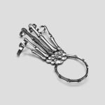 دستبند انگشتری نگین دار مدل 3Skulls کد Frh-331d3