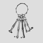 دستبند انگشتری نگین دار مدل 3Skulls کد Frh-331d3 - Image 5