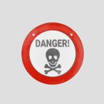 استیکر دیواری اسکلتی چوبی مدل Danger کد Dbm-817d3