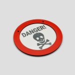 استیکر دیواری اسکلتی چوبی مدل Danger کد Dbm-817d3 - Image 2