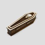 جاعودی اسکلتی چوبی طرح تابوت کد Bhrz-392 - Image 3