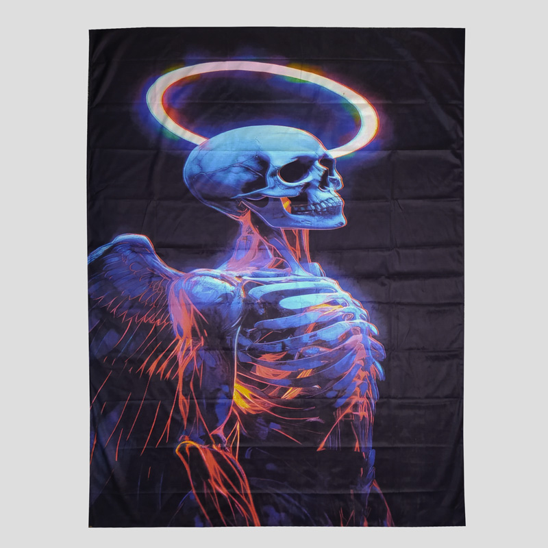 46189- بک دراپ بلک لایت مدل Skeleton Angel (1) بک دراپ بلک لایت مدل Skeleton Angel کد Dbm-511d6 (200×150 سانتیمتر) - Image 1