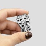 پین فلزی اسکلت مدل Scared Skeletons کد Moe-373d1 - Image 2