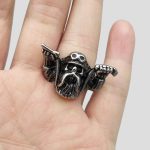 انگشتر طرح اسکلت موتورسوار مدل Harley Rider کد Fsi295 - Image 6