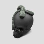 مجسمه طرح جمجمه نصفه مدل Snake رنگ مشکی کد Shah-268 - Image 6