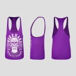 ست رکابی و شلوارک اسکلتی مدل Gym Club رنگ بنفش کد Py-281d2 - Image 2