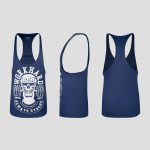 ست رکابی و شلوارک اسکلتی مدل Gym Club رنگ سرمه ای کد Py-281d2 - Image 2