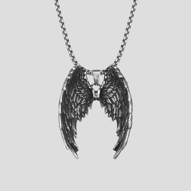 47783- گردنبند استیل طرح بال فرشته مدل Angel wings (1) پلاک و گردنبند استیل طرح بال فرشته کد Njd-546d4 - Image 1