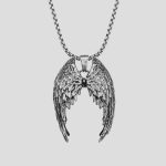 پلاک و گردنبند استیل طرح بال فرشته کد Njd-546d4 - Image 4