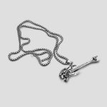 پلاک و گردنبند استیل گیتار اسکلتی مدل Metallica کد Njd-546d5 - Image 2