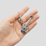 پلاک و گردنبند استیل گیتار اسکلتی مدل Metallica کد Njd-546d5 - Image 3