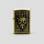 فندک اسکلتی بنزینی کانتای مدل Grass کد Ksh-269d8 به همراه بنزین اولیه