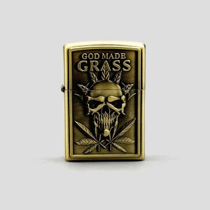 فندک اسکلتی بنزینی کانتای مدل Grass کد Ksh-269d8 به همراه بنزین اولیه