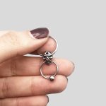 پیرسینگ حلقه اسکلتی مدل Double Rings کد Hsn-735d2 - Image 4