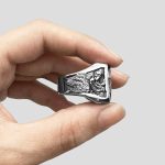 انگشتر اسکلت فرشته مرگ مدل Skull Angels کد Njd307 - Image 4