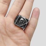 انگشتر اسکلت فرشته مرگ مدل Skull Angels کد Njd307 - Image 6