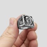 انگشتر اسکلت فرشته مرگ مدل Skull Angels کد Njd307 - Image 7
