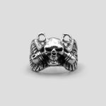 انگشتر جمجمه بالدار مدل Engine Piston کد Njd307 - Image 2