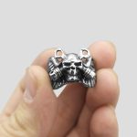 انگشتر جمجمه بالدار مدل Engine Piston کد Njd307 - Image 4