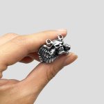 انگشتر جمجمه بالدار مدل Engine Piston کد Njd307 - Image 6