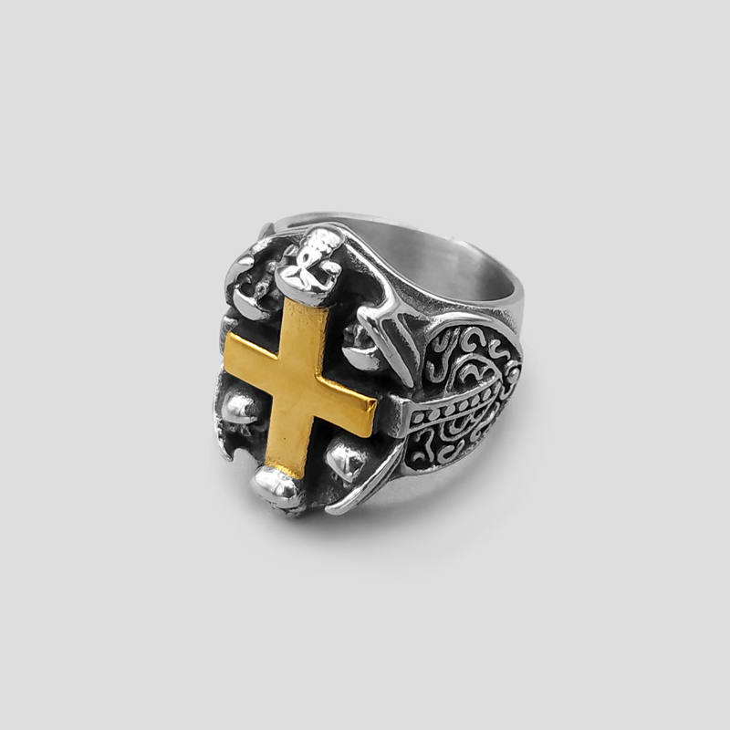 48265- انگشتر اسکلتی طرح صلیب مدل Golden Cross (1) انگشتر اسکلتی طرح صلیب مدل Golden Cross کد Njd307 - Image 1