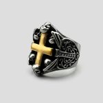 انگشتر اسکلتی طرح صلیب مدل Golden Cross کد Njd307 - Image 4
