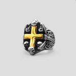 انگشتر اسکلتی طرح صلیب مدل Golden Cross کد Njd307 - Image 3