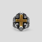 انگشتر اسکلتی طرح صلیب مدل Golden Cross کد Njd307 - Image 2