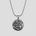 پلاک و گردنبند استیل اسکلتی مدل Liberty Coin کد Njd-874d2