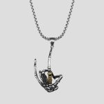 پلاک و گردنبند دست اسکلت مدل Rock Hand کد Njd-874d3 - Image 2