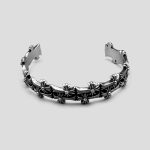 دستبند استیل طرح صلیب مدل Chrome Hearts کد Njd-361d5