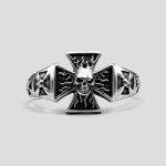 دستبند استیل اسکلتی مدل Iron Cross کد Njd-325d4 - Image 3