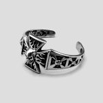 دستبند استیل اسکلتی مدل Iron Cross کد Njd-325d4 - Image 2