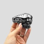دستبند اسکلتی استیل مدل Huge Angry Skull کد Njd-938d3 - Image 4