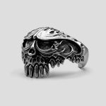 دستبند اسکلتی استیل مدل Huge Angry Skull کد Njd-938d3 - Image 6